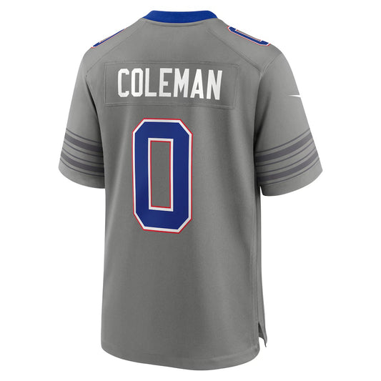 B.Bills #0 Keon Coleman Gray Nickel City Game Stitched Football Jerseys