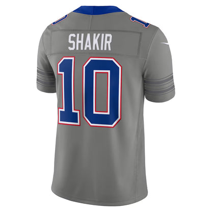B.Bills #10 Khalil Shakir Gray Nickel City Vapor F.U.S.E. Limited Stitched Football Jerseys