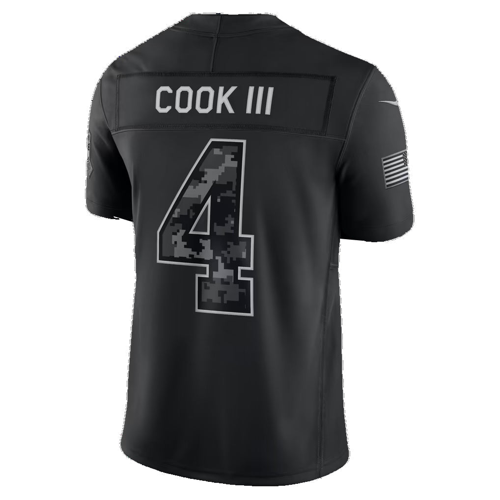B.Bills #4 James Cook III Black 2026 Salute to Service Stitched Limited Football jersey RONA