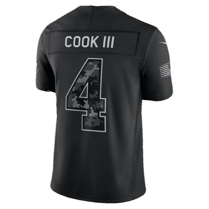 B.Bills #4 James Cook III Black 2026 Salute to Service Stitched Limited Football jersey RONA