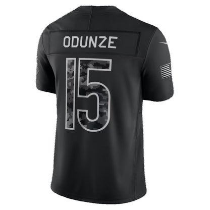 C.Bears #15 Rome Odunze Black 2026 Salute to Service Stitched Limited Football jersey RONA