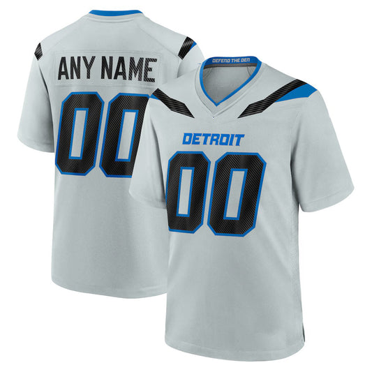 Custom D.Lions Silver 2026 Rivalries Collection Game Jersey RONA