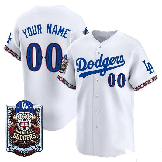 Custom Los Angeles Dodgers x Dia De Los Muertos White 2026 Baseball jersey RONA