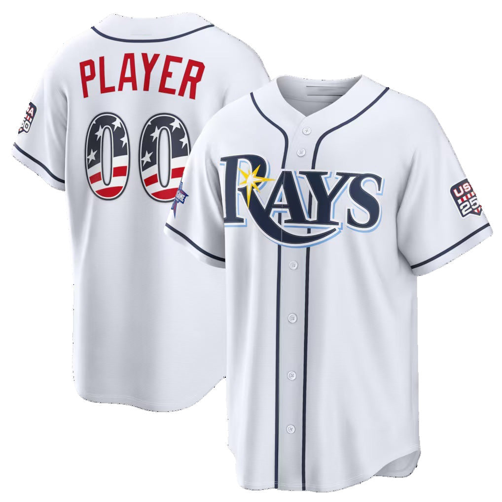 Custom Tampa Bay Rays 2026 All-Star Edition Stars & Stripes White Stadium Pick-A-Player Stitched Baseball Jerseys