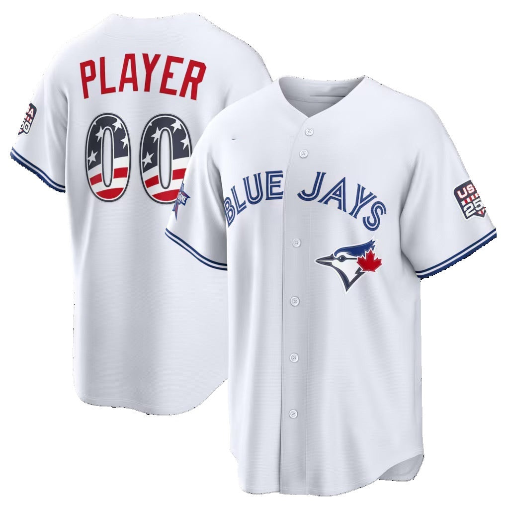 Custom Toronto Blue Jays 2026 All-Star Edition Stars & Stripes White Stadium Pick-A-Player Stitched Baseball Jerseys