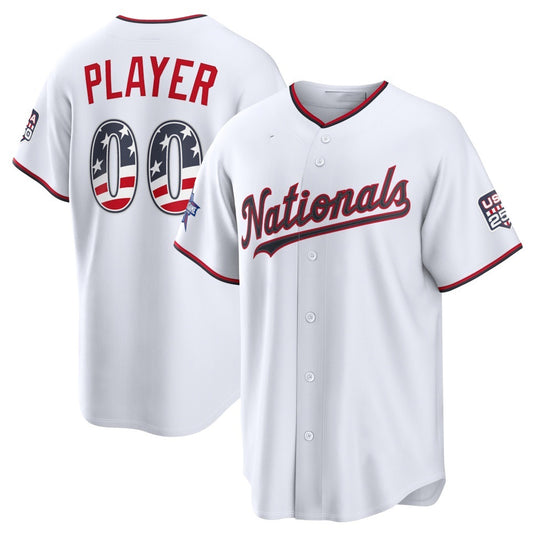 Custom Washington Nationals 2026 All-Star Edition Stars & Stripes White Stadium Pick-A-Player Stitched Baseball Jerseys