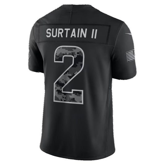 D.Broncos #2 Patrick Surtain II Black 2026 Salute to Service Stitched Limited Football jersey RONA