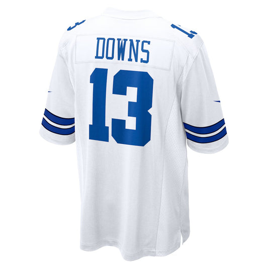 D.Cowboys #13 Caleb Downs White Game Stitched Football Jerseys