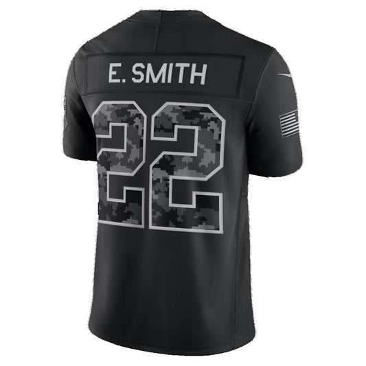 D.Cowboys #22 Emmitt Smith Black 2026 Salute to Service Retired Player Stitched Limited Football jersey RONA