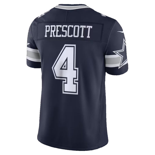 D.Cowboys #4 Dak Prescott Navy Team Vapor F.U.S.E. Limited Stitched Football Jerseys