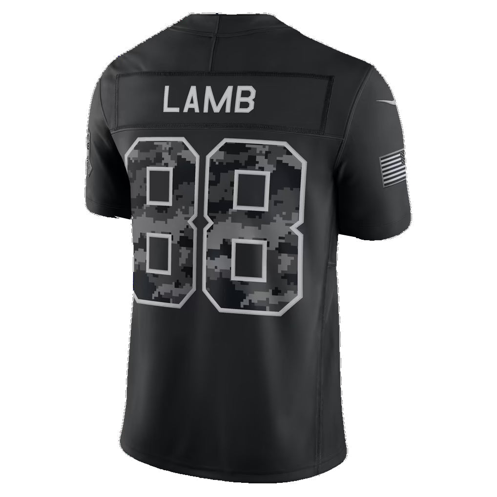 D.Cowboys #88 CeeDee Lamb Black 2026 Salute to Service Stitched Limited Football jersey RONA