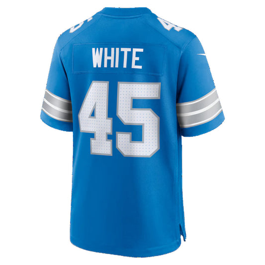 D.Lions #45 Devin White Blue Team Game Jersey RONA