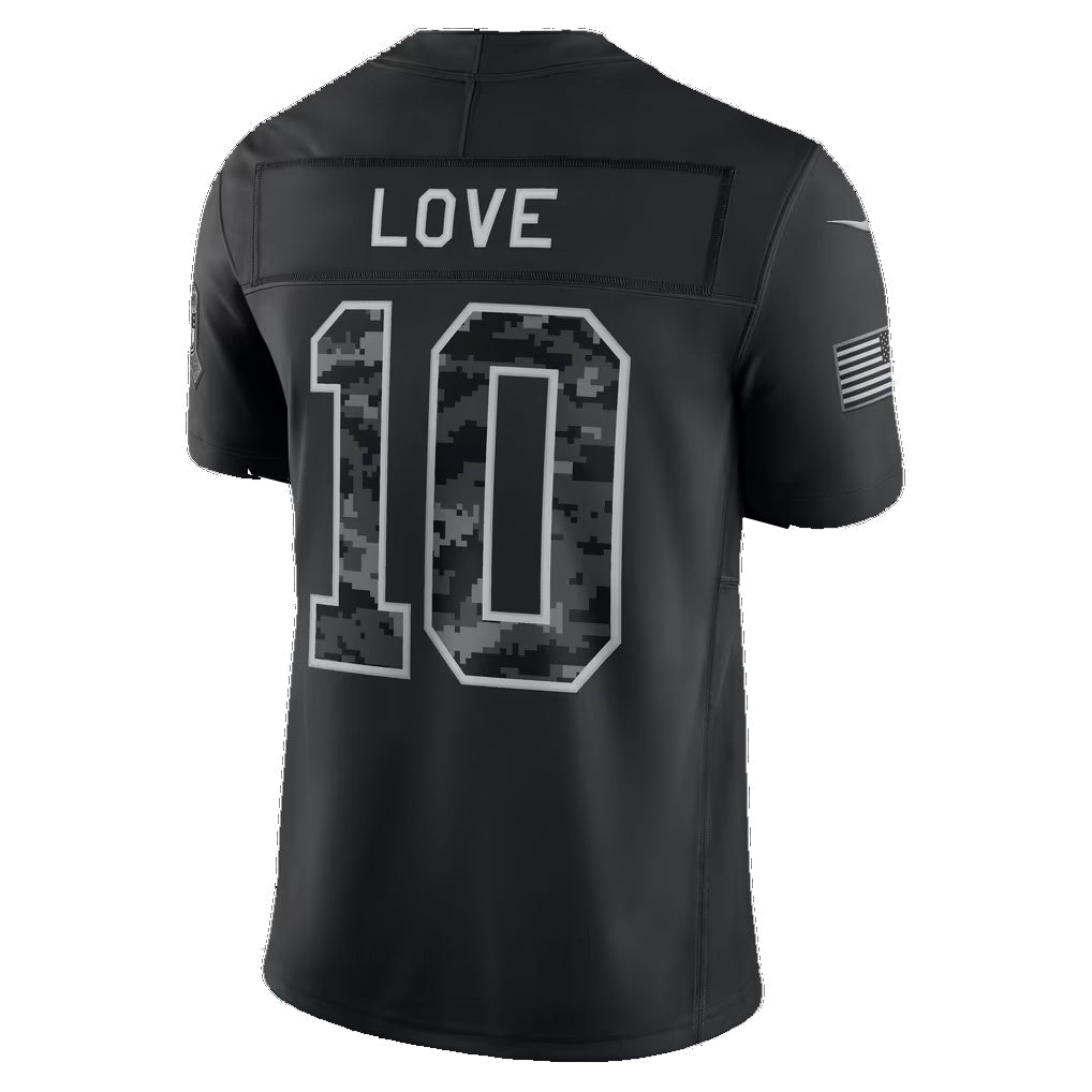 GB.Packers #10 Jordan Love Black 2026 Salute to Service Stitched Limited Football jersey RONA