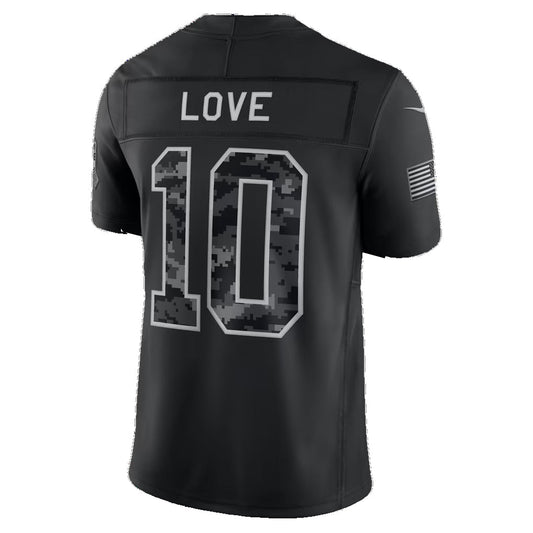 GB.Packers #10 Jordan Love Black 2026 Salute to Service Stitched Limited Football jersey RONA