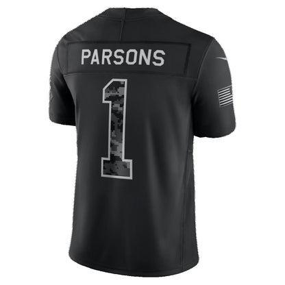 GB.Packers #1 Micah Parsons Black 2026 Salute to Service Stitched Limited Football jersey RONA