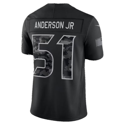 H.Texans #51 Will Anderson Jr. Black 2026 Salute to Service Stitched Limited Football jersey RONA