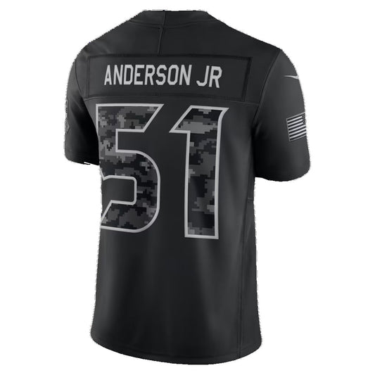 H.Texans #51 Will Anderson Jr. Black 2026 Salute to Service Stitched Limited Football jersey RONA