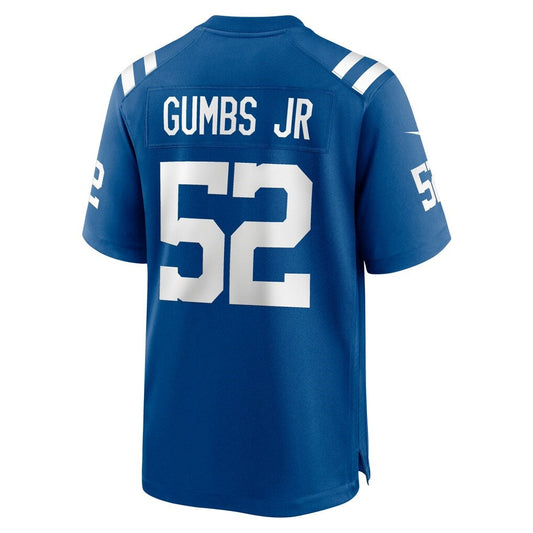 IN.Colts #52 George Gumbs Jr. Royal Team Game Jersey RONA