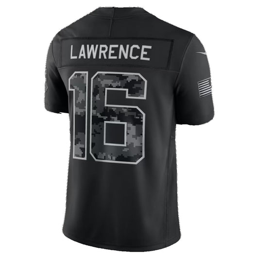 J.Jaguars #16 Trevor Lawrence Black 2026 Salute to Service Stitched Limited Football jersey RONA