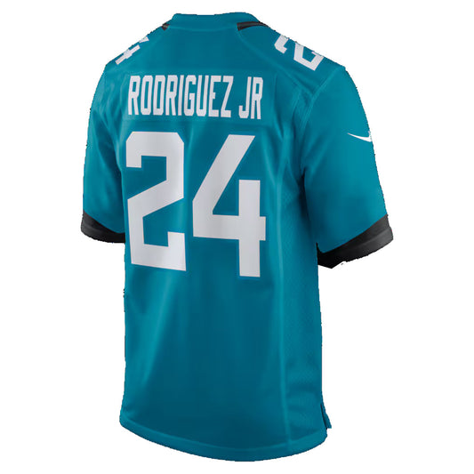 J.Jaguars #24 Chris Rodriguez Jr. Teal Team Game Stitched Football Jerseys