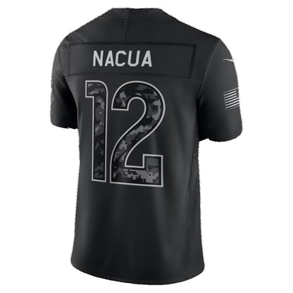 LA.Rams #12 Puka Nacua Black 2026 Salute to Service Stitched Limited Football jersey RONA