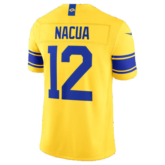 LA.Rams #12 Puka Nacua Classic Sol Vapor F.U.S.E. Stitched Limited Limited Jersey RONA
