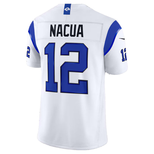 LA.Rams #12 Puka Nacua Fearsome White Vapor F.U.S.E. Limited Stitched Football Jerseys