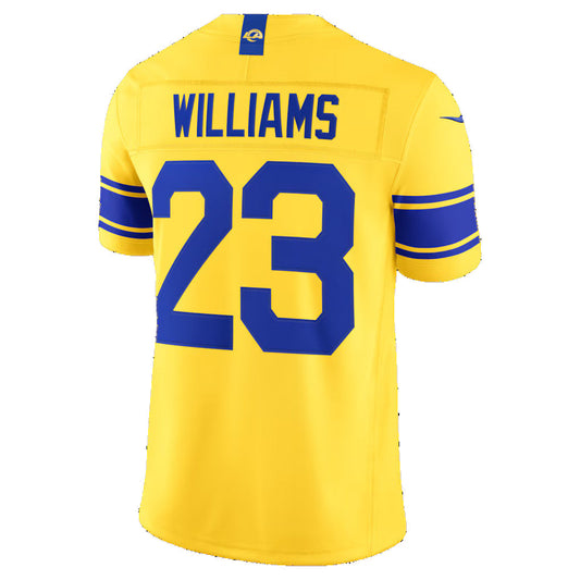 LA.Rams #23 Kyren Williams Classic Sol Vapor F.U.S.E. Stitched Limited Jersey RONA