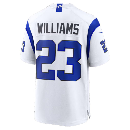 LA.Rams #23 Kyren Williams Fearsome White Game Stitched Football Jerseys