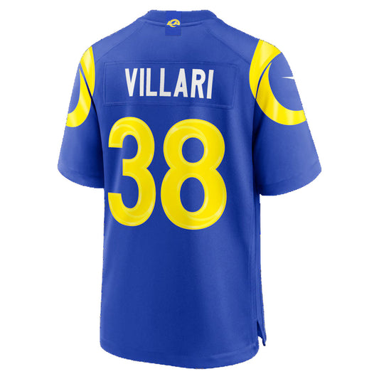 LA.Rams #38 Dan Villari Royal Game Stitched Football Jerseys