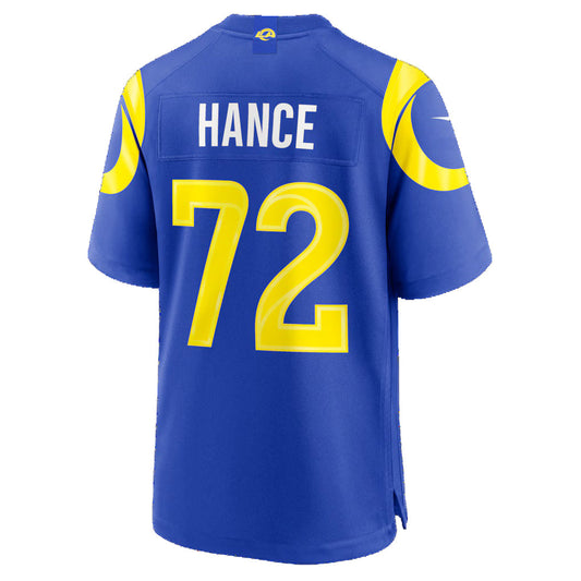 LA.Rams #72 Blake Hance Royal Team Game Jersey RONA