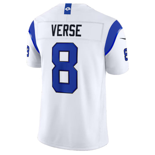 LA.Rams #8 Jared Verse White Alternate Fearsome White Vapor F.U.S.E. Stitched Limited Jersey RONA