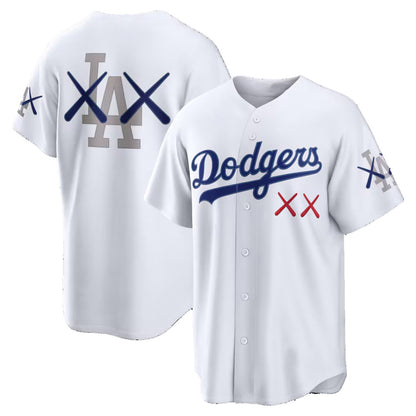 Los Angeles Dodgers KAWS White Stadium Stitched Baseball Jerseys
