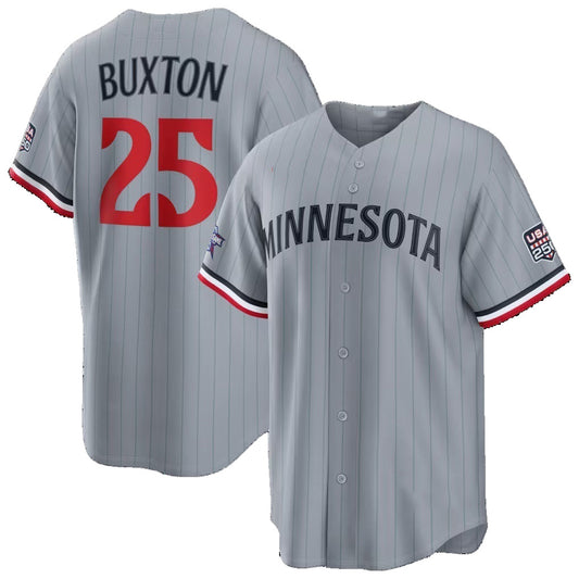 Minnesota Twins #25 Byron Buxton 2026 All-Star Game Gray Replica Stitched Baseball Jerseys
