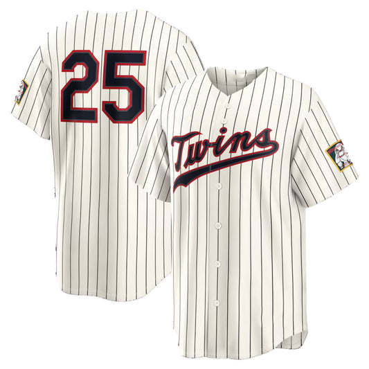 Minnesota Twins #25 Byron Buxton Cream 2026 Field of Dreams Stadium Stitched Baseball Jerseys