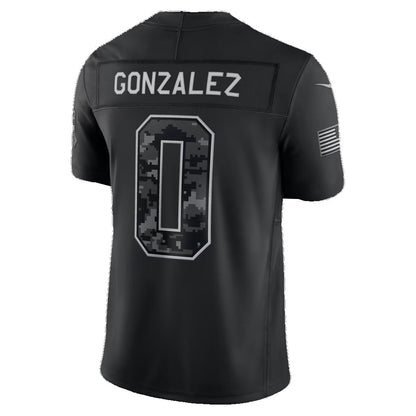 NE.Patriots #0 Christian Gonzalez Black 2026 Salute to Service Stitched Limited Football jersey RONA