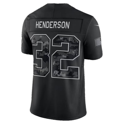 NE.Patriots #32 TreVeyon Henderson Black 2026 Salute to Service Stitched Limited Football jersey RONA
