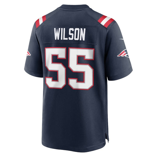 NE.Patriots #55 Jared Wilson Navy Team Game Jersey RONA