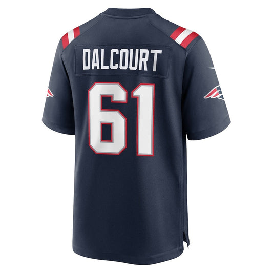 NE.Patriots #61 Darrian Dalcourt Navy Team Game Jersey RONA
