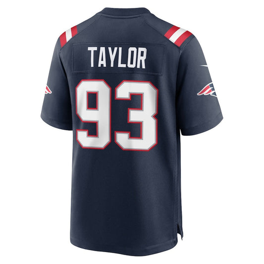 NE.Patriots #93 Leonard Taylor Navy Team Game Jersey RONA