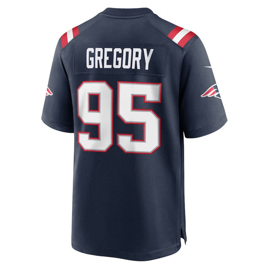 NE.Patriots #95 Eric Gregory Navy Team Game Jersey RONA