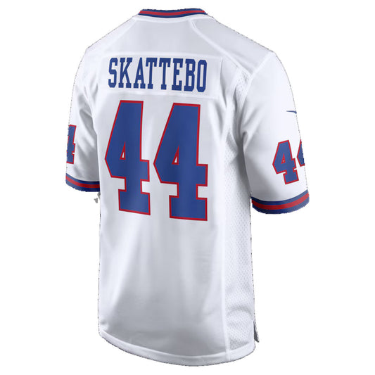 NY.Giants #44 Cam Skattebo White Alternate Vintage White Game Jersey RONA