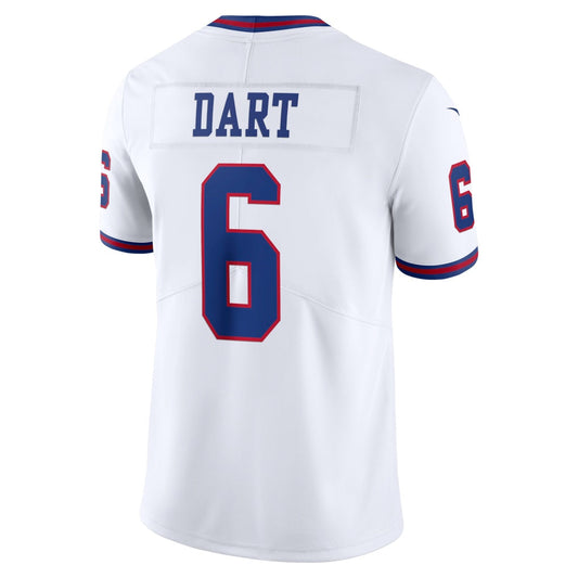 NY.Giants #6 Jaxson Dart White Vintage White Vapor Untouchable Stitched Limited Jersey RONA