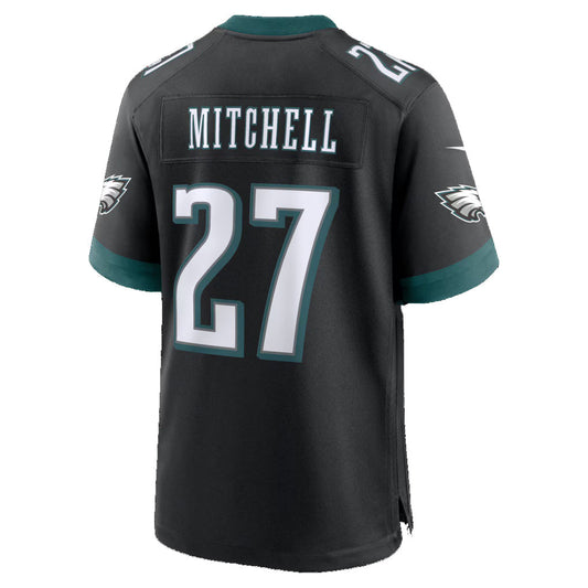 P.Eagles #27 Quinyon Mitchell Black Alternate Game Jersey RONA