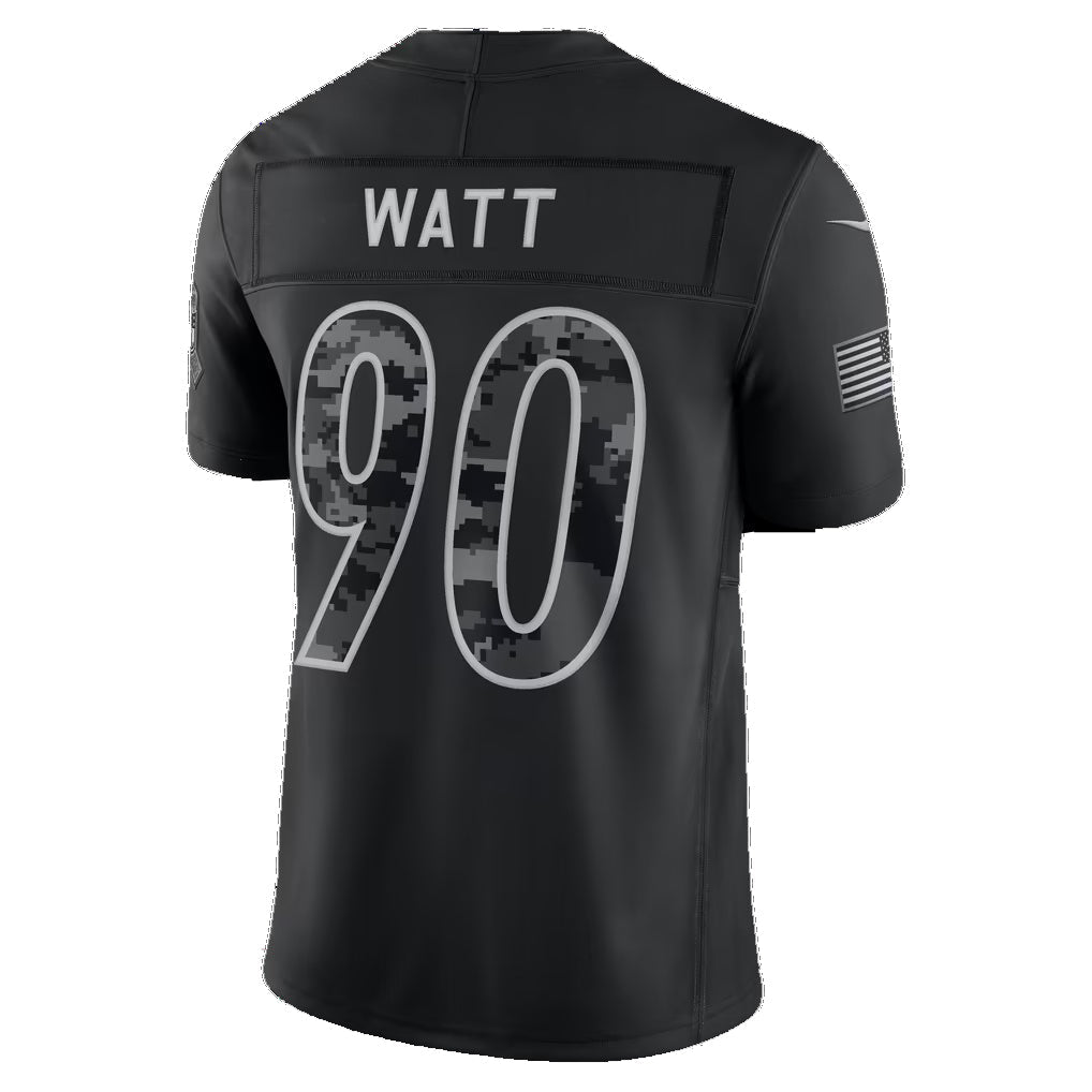 P.Steelers #90 T.J. Watt Black 2026 Salute to Service Stitched Limited Football jersey RONA