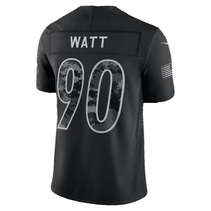 P.Steelers #90 T.J. Watt Black 2026 Salute to Service Stitched Limited Football jersey RONA