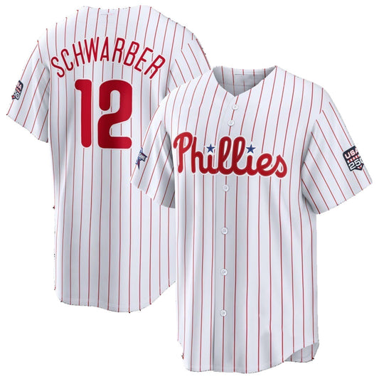 Philadelphia Phillies #12 Kyle Schwarber 2026 All-Star Game White Replica Stitched Baseball Jerseys