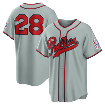 Philadelphia Phillies #28 Alec Bohm Gray 2026 Field of Dreams Stadium Stitched Baseball Jerseys