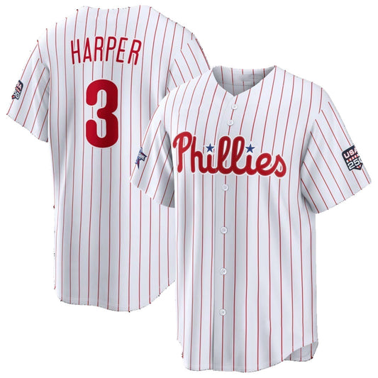 Philadelphia Phillies #3 Bryce Harper 2026 All-Star Game White Replica Stitched Baseball Jerseys