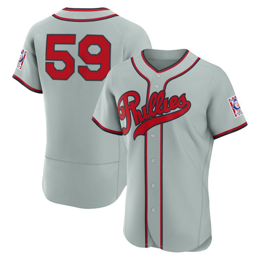 Philadelphia Phillies #59 Jhoan Duran Gray 2026 Field of Dreams Authentic Stitched Baseball Jerseys